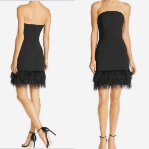 Lucy Paris Dresses & Skirts - NWT LUCY PARIS strapless faux feathers hem dress L